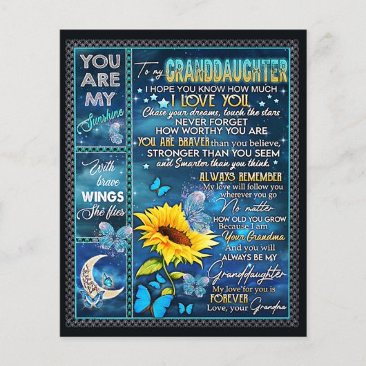 孫娘にヒマワリの贈り物、ベビー贈り物 チラシ (正面)