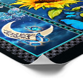 孫娘にヒマワリの贈り物、ベビー贈り物 ポスター (角)