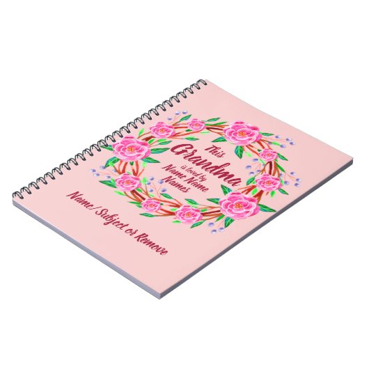 孫娘に愛される祖母の名前を変更 ノートブック (左側)