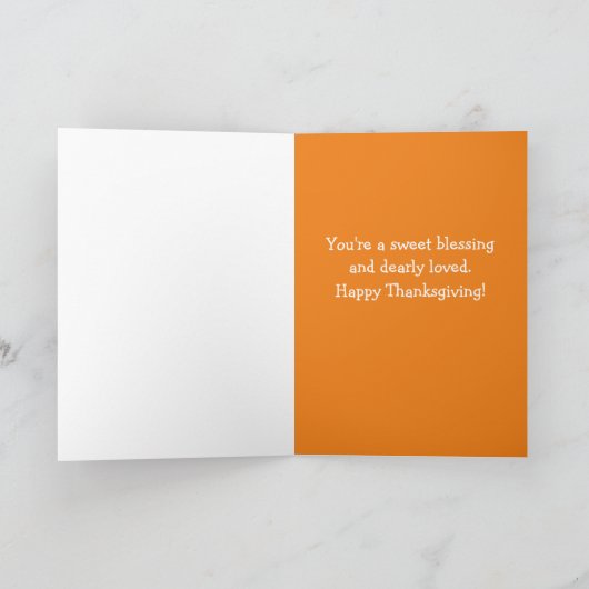 孫娘に感謝する幸せな感謝 カード (内部)