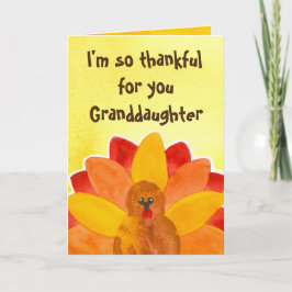 孫娘に感謝する幸せな感謝 カード