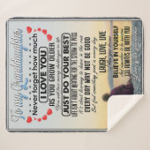 孫娘に赤ちゃん女の子誕生日ギフトアイディア シェルパブランケット (正面(横))