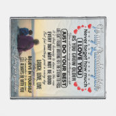 孫娘に赤ちゃん女の子誕生日ギフトアイディア フリースブランケット (正面(横))