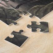 孫娘にKittingを教えているヴィンテージの祖母 ジグソーパズル (側面)