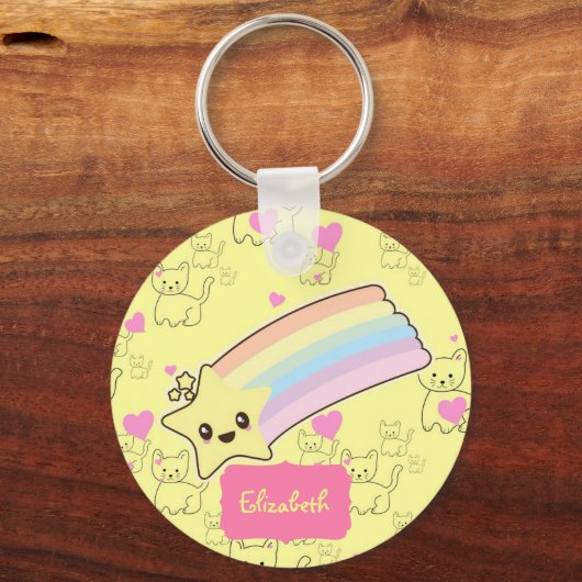 孫娘ねこの贈り物のかわいい キーホルダー (正面)