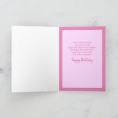 孫娘のかわいいパーソナライズされた誕生日カード カード (内部)