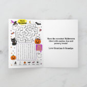 孫娘のためのキュートな幽霊のハロウィン カード (内部)