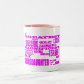 孫娘のためのギフト: すばらしい孫娘 ツートーンマグカップ (中央)