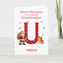 孫娘のためのクリスマス 名前を追加 シーズンカード
