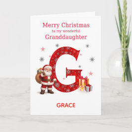 孫娘のためのクリスマス 名前を追加  シーズンカード