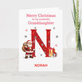 孫娘のためのクリスマス 名前を追加  シーズンカード