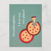 孫娘のためのユーモアのあるなバレンタインメッセージ シーズンポストカード (正面)