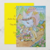 孫娘のための特別なイースターカード シーズンカード (正面/裏面)