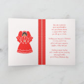 孫娘のための第1クリスマス·エスニック·エ素晴らしンジェル シーズンカード (内部)