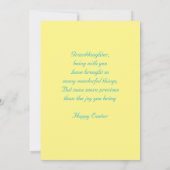 孫娘のイースターパーソナライズされたカード。 サンキューカード (裏面)