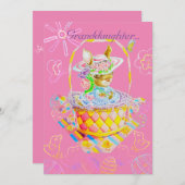 孫娘のイースターパーソナライズされたカード。 サンキューカード (正面/裏面)