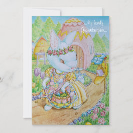 孫娘のイースターパーソナライズされたカード シーズンカード