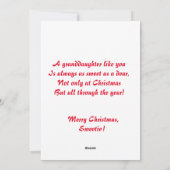 孫娘のクリスマスカード シーズンカード (裏面)