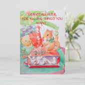 孫娘のクリスマスグリーティングカード シーズンカード (スタンド正面)