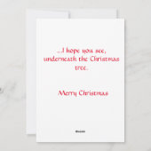 孫娘のクリスマスグリーティングカード シーズンカード (裏面)