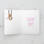 孫娘のハッピーバースデーかわいい花の妖精 カード (内部)