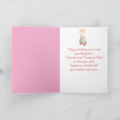 孫娘のバレリーナ誕生日カード サンキューカード (内部)