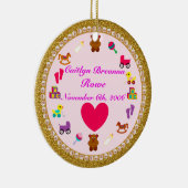 孫娘のパーソナライズなクリスマスのオーナメント セラミックオーナメント (右)
