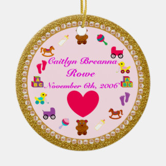 孫娘のパーソナライズなクリスマスのオーナメント セラミックオーナメント