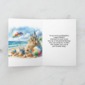 孫娘のビーチの誕生日おめでとうカード カード (内部)