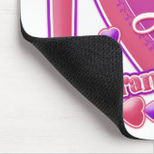 孫娘のピンク/パープルが好き – ハート マウスパッド (コーナー)