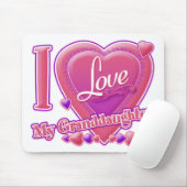 孫娘のピンク/パープルが好き – ハート マウスパッド (マウス)