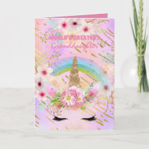 孫娘のユニコーンギフト ピンクゴールド ガーリー