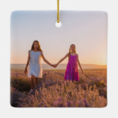 孫娘の写真のカスタムおばあちゃんクリスマス セラミックオーナメント (裏面)