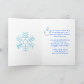孫娘の初めてのクリスマス 雪だるまの挨拶 シーズンカード (内部)