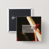 孫娘の卒業希望ボタン 缶バッジ (正面&裏面)