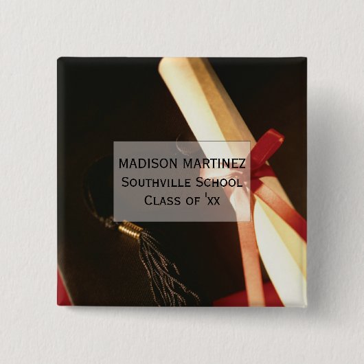 孫娘の卒業希望ボタン 缶バッジ (正面)