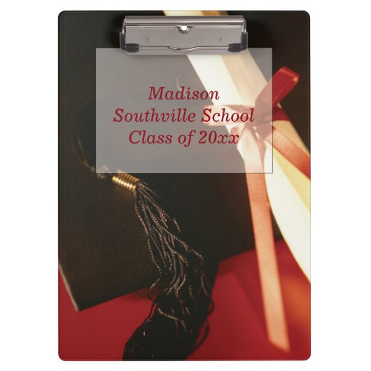 孫娘の卒業希望、垂直ギフト クリップボード (正面)