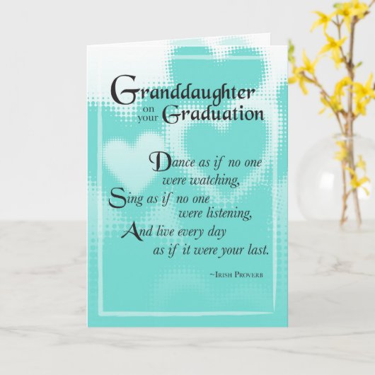 孫娘の卒業舞踊 カード (黄色い花)