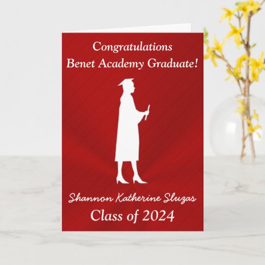 孫娘の卒業証書 カード (黄色い花)