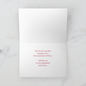 孫娘の宗教的結婚記念日リング カード (内部)