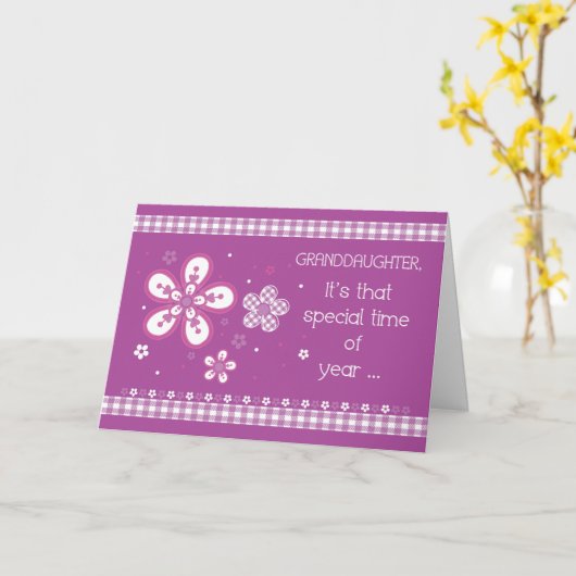 孫娘の宗教的誕生日、花、デイジー カード (黄色い花)