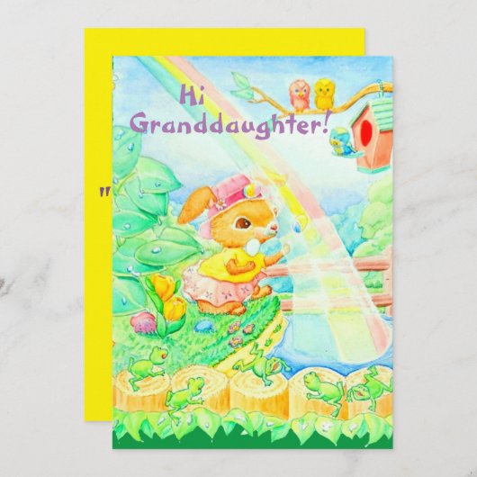 孫娘の復活挨拶カード シーズンカード (正面/裏面)