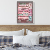 孫娘の恋人 |私の孫娘への手紙 キャンバスプリント (インサイチュ (寝室))