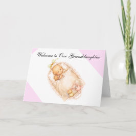 孫娘の挨拶状の誕生 カード