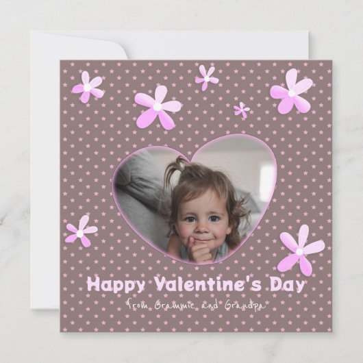 孫娘の星の花バレンタインデーの写真 シーズンカード (正面)