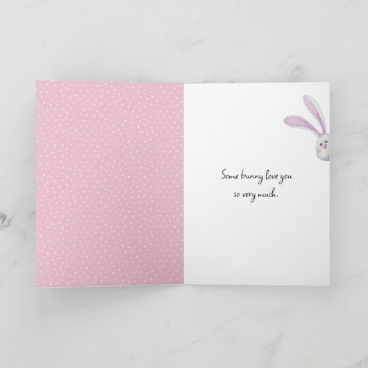 孫娘の最初のイースターバニー シーズンカード (内部)