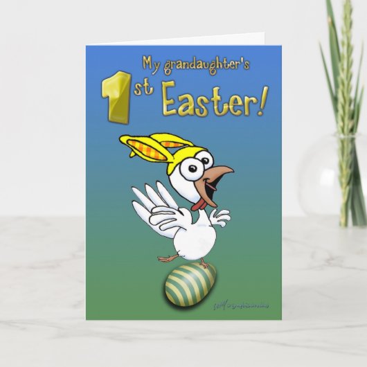孫娘の最初イースター シーズンカード (正面)