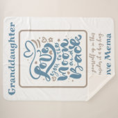 孫娘の月とバックラブメマ シェルパブランケット (正面(横))