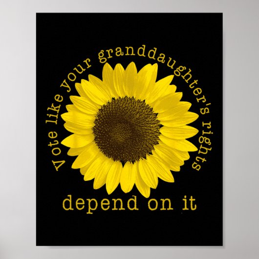 孫娘の権利を左右に投票する ポスター (正面)