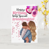 孫娘の母の子供のイラストレーションバルーン カード (黄色い花)